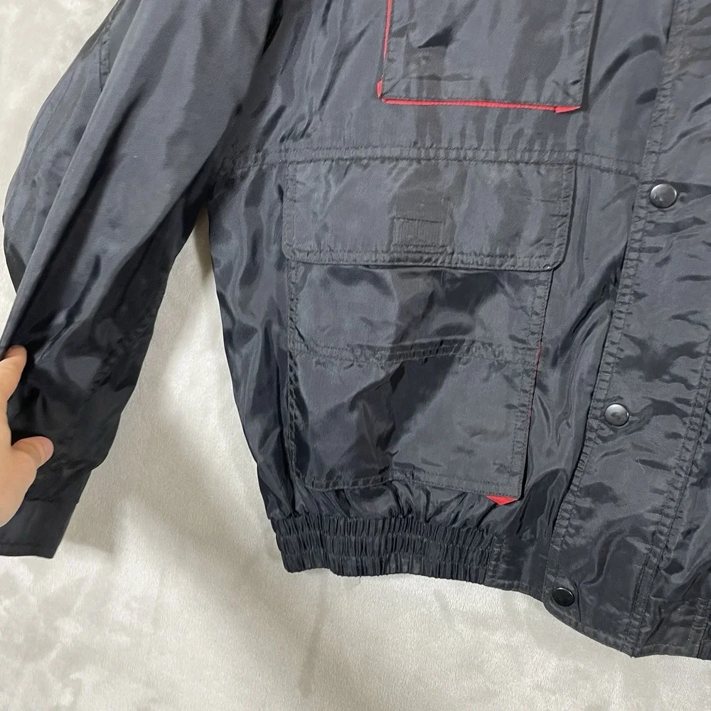 Vtg Snap-on Tool Jacket Men XL Utility Cargo Mechanic Bomber Biker Nylon Y2K 90s